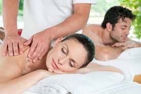 Spa stones and towels